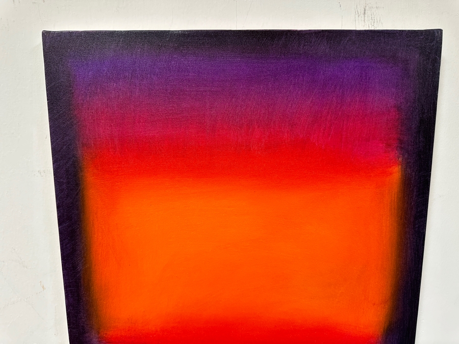 Gerrit Greve (1948-2024, Cardiff by the Sea, CA) Original Acrylic Painting On Canvas Titled 'Abstract Color Field In Manner of Mark Rothko 262' 2003 Signed Verso 16 X 20 Estimate $300 - $400 [Photo 3]