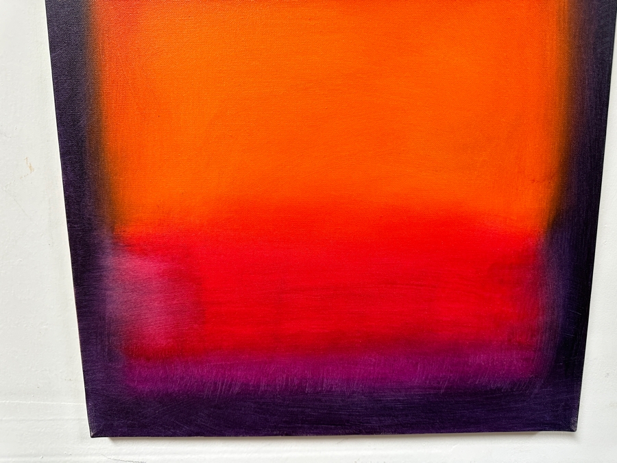 Gerrit Greve (1948-2024, Cardiff by the Sea, CA) Original Acrylic Painting On Canvas Titled 'Abstract Color Field In Manner of Mark Rothko 262' 2003 Signed Verso 16 X 20 Estimate $300 - $400 [Photo 5]