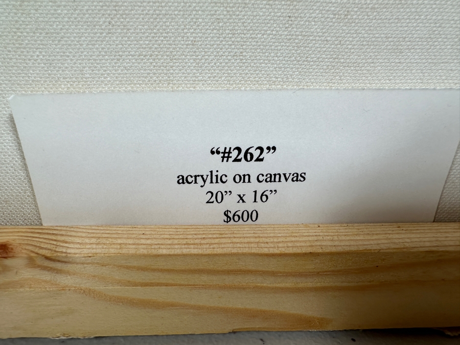 Gerrit Greve (1948-2024, Cardiff by the Sea, CA) Original Acrylic Painting On Canvas Titled 'Abstract Color Field In Manner of Mark Rothko 262' 2003 Signed Verso 16 X 20 Estimate $300 - $400 [Photo 2]