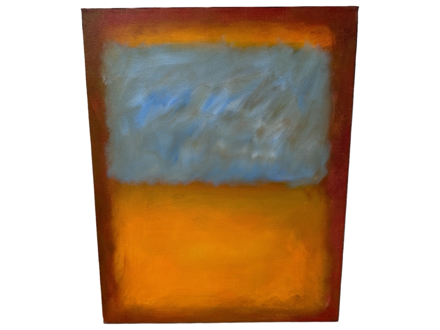 Gerrit Greve (1948-2024, Cardiff by the Sea, CA) Original Acrylic Painting On Canvas Titled 'Abstract Color Field In Manner of Mark Rothko 290' 2003 Signed Verso 16 X 20 Estimate $300 - $400 [Photo 1]