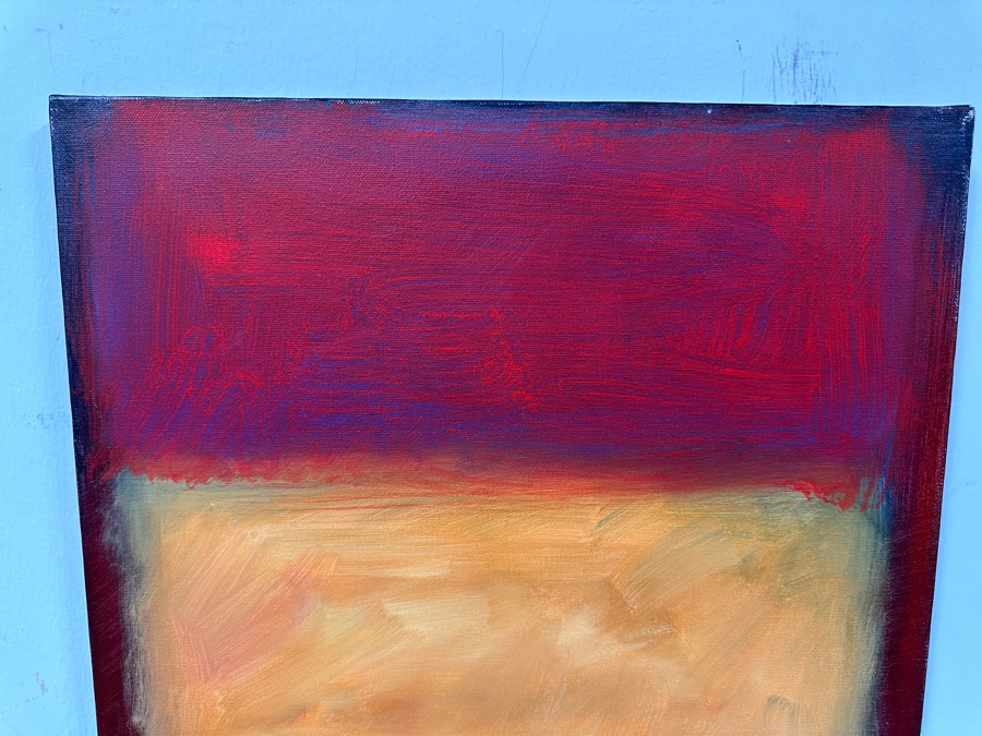 Gerrit Greve (1948-2024, Cardiff by the Sea, CA) Original Acrylic Painting On Canvas Titled 'Abstract Color Field In Manner of Mark Rothko 288' 2003 Signed Verso 16 X 20 Estimate $300 - $400 [Photo 2]