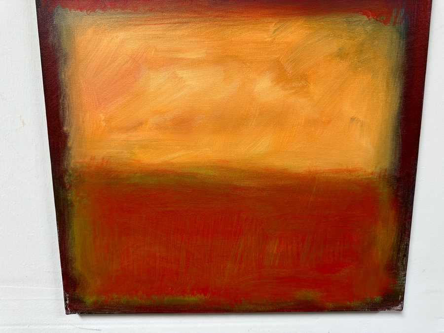 Gerrit Greve (1948-2024, Cardiff by the Sea, CA) Original Acrylic Painting On Canvas Titled 'Abstract Color Field In Manner of Mark Rothko 288' 2003 Signed Verso 16 X 20 Estimate $300 - $400 [Photo 4]