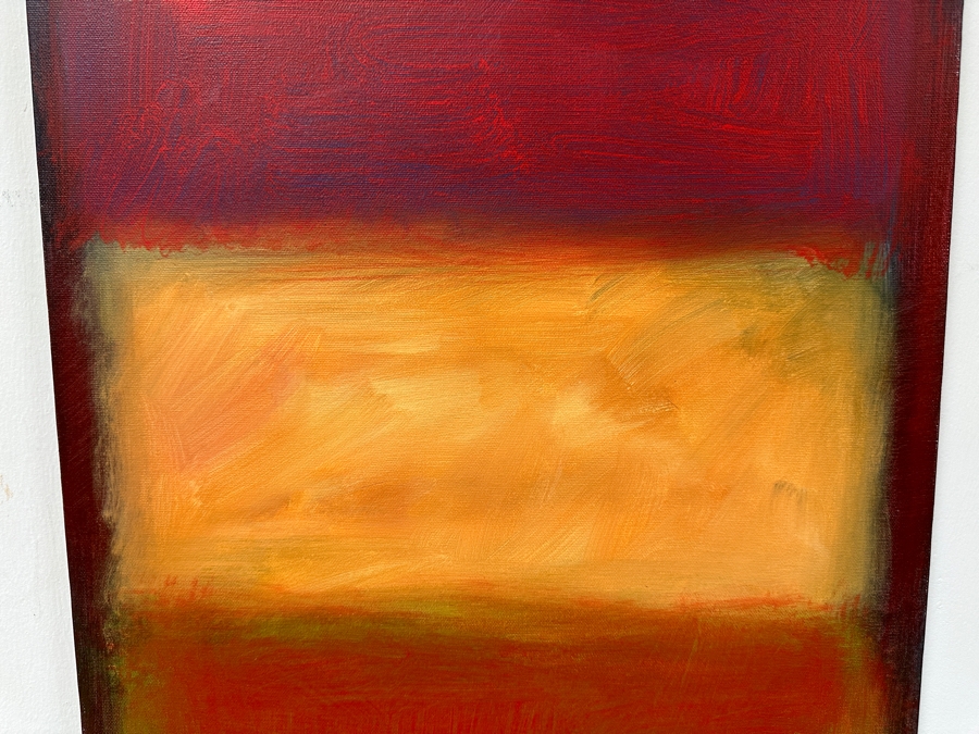 Gerrit Greve (1948-2024, Cardiff by the Sea, CA) Original Acrylic Painting On Canvas Titled 'Abstract Color Field In Manner of Mark Rothko 288' 2003 Signed Verso 16 X 20 Estimate $300 - $400 [Photo 3]
