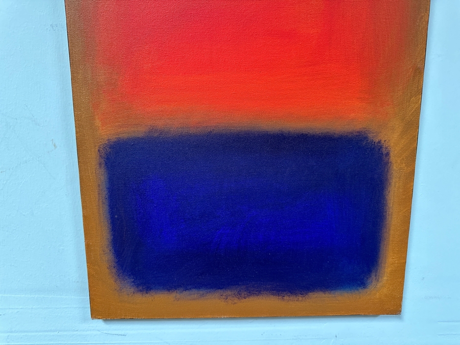 Gerrit Greve (1948-2024, Cardiff by the Sea, CA) Original Acrylic Painting On Canvas Titled 'Abstract Color Field In Manner of Mark Rothko 295' 2003 Signed Verso 16 X 20 Estimate $300 - $400 [Photo 3]