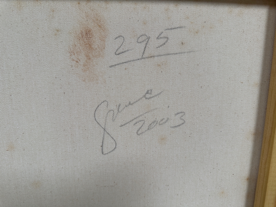 Gerrit Greve (1948-2024, Cardiff by the Sea, CA) Original Acrylic Painting On Canvas Titled 'Abstract Color Field In Manner of Mark Rothko 295' 2003 Signed Verso 16 X 20 Estimate $300 - $400 [Photo 6]