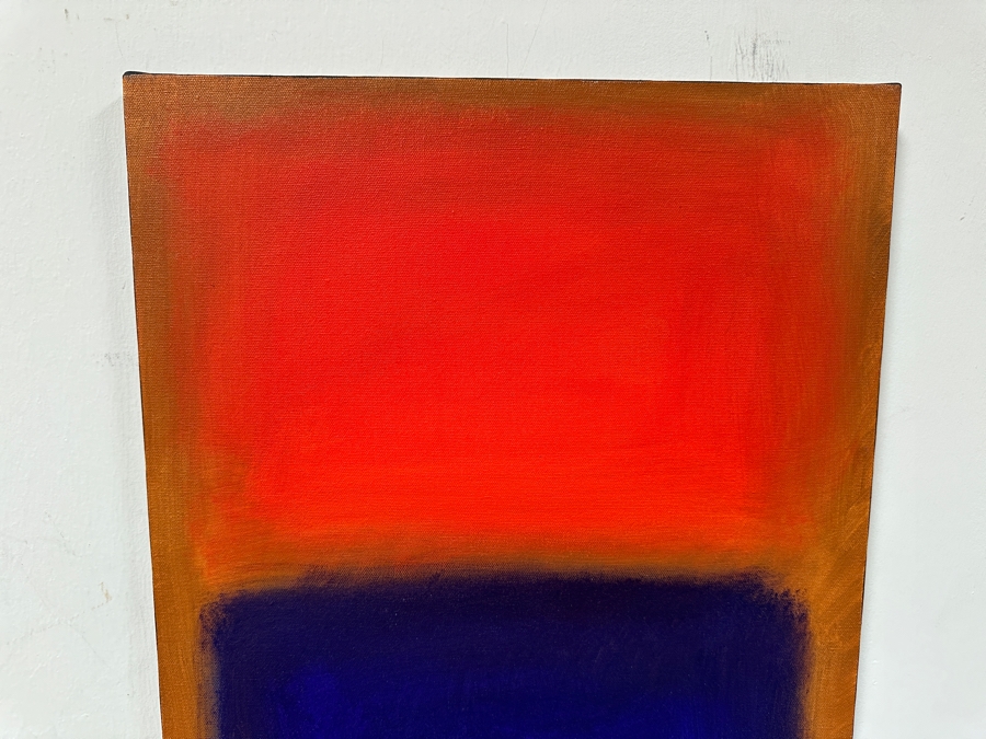 Gerrit Greve (1948-2024, Cardiff by the Sea, CA) Original Acrylic Painting On Canvas Titled 'Abstract Color Field In Manner of Mark Rothko 295' 2003 Signed Verso 16 X 20 Estimate $300 - $400 [Photo 2]