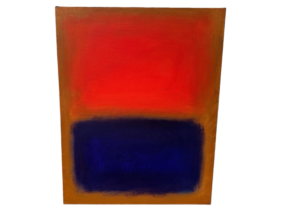 Gerrit Greve (1948-2024, Cardiff by the Sea, CA) Original Acrylic Painting On Canvas Titled 'Abstract Color Field In Manner of Mark Rothko 295' 2003 Signed Verso 16 X 20 Estimate $300 - $400 [Photo 1]
