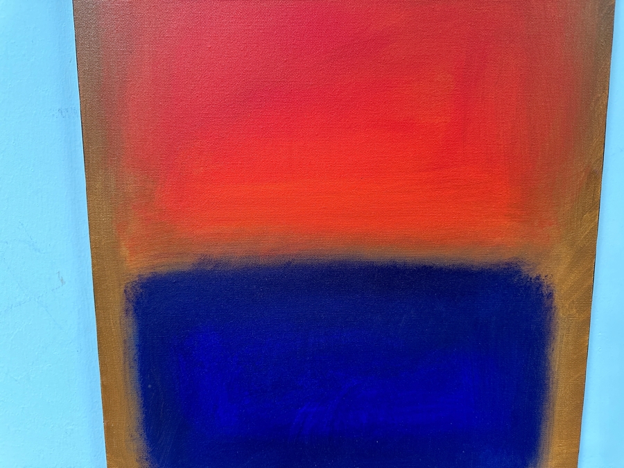 Gerrit Greve (1948-2024, Cardiff by the Sea, CA) Original Acrylic Painting On Canvas Titled 'Abstract Color Field In Manner of Mark Rothko 295' 2003 Signed Verso 16 X 20 Estimate $300 - $400 [Photo 4]