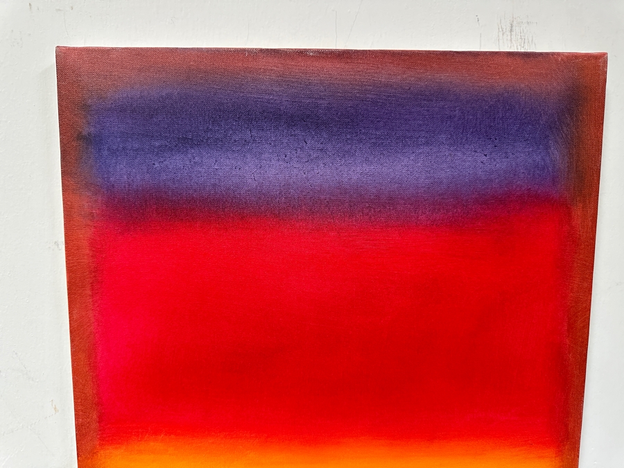 Gerrit Greve (1948-2024, Cardiff by the Sea, CA) Original Acrylic Painting On Canvas Titled 'Abstract Color Field In Manner of Mark Rothko 261' 2003 Signed Verso 16 X 20 Estimate $300 - $400 [Photo 2]