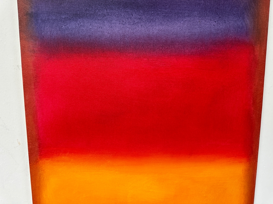 Gerrit Greve (1948-2024, Cardiff by the Sea, CA) Original Acrylic Painting On Canvas Titled 'Abstract Color Field In Manner of Mark Rothko 261' 2003 Signed Verso 16 X 20 Estimate $300 - $400 [Photo 3]