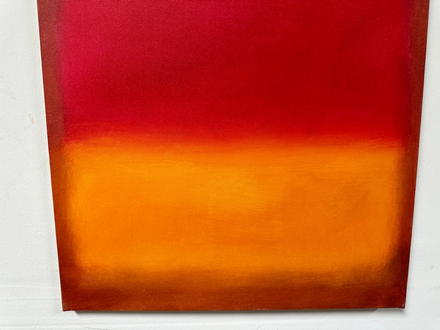 Gerrit Greve (1948-2024, Cardiff by the Sea, CA) Original Acrylic Painting On Canvas Titled 'Abstract Color Field In Manner of Mark Rothko 261' 2003 Signed Verso 16 X 20 Estimate $300 - $400 [Photo 4]