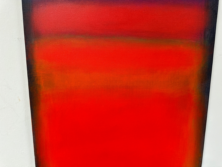 Gerrit Greve (1948-2024, Cardiff by the Sea, CA) Original Acrylic Painting On Canvas Titled 'Abstract Color Field In Manner of Mark Rothko 263' 2003 Signed Verso 16 X 20 Estimate $300 - $400 [Photo 3]