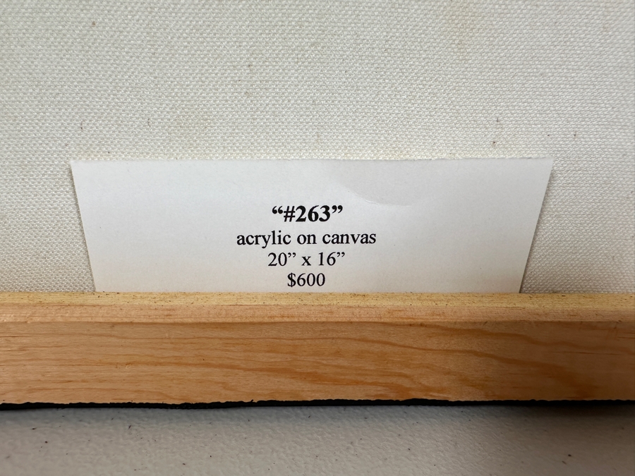Gerrit Greve (1948-2024, Cardiff by the Sea, CA) Original Acrylic Painting On Canvas Titled 'Abstract Color Field In Manner of Mark Rothko 263' 2003 Signed Verso 16 X 20 Estimate $300 - $400 [Photo 7]