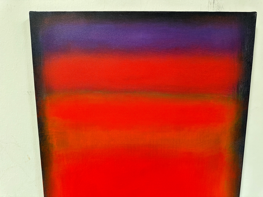 Gerrit Greve (1948-2024, Cardiff by the Sea, CA) Original Acrylic Painting On Canvas Titled 'Abstract Color Field In Manner of Mark Rothko 263' 2003 Signed Verso 16 X 20 Estimate $300 - $400 [Photo 2]