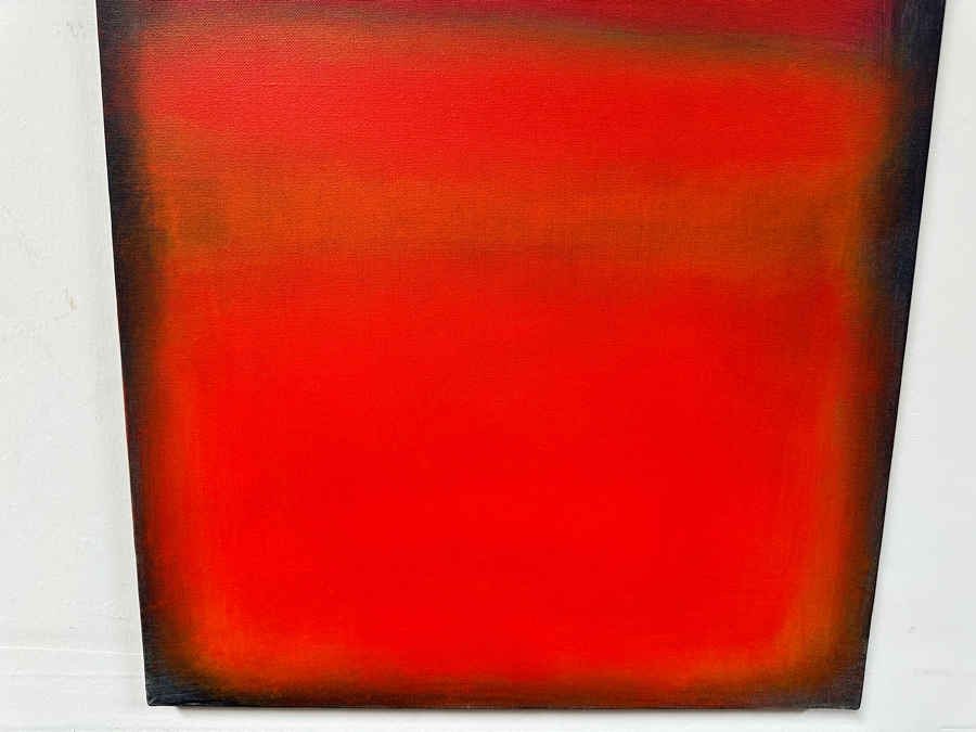 Gerrit Greve (1948-2024, Cardiff by the Sea, CA) Original Acrylic Painting On Canvas Titled 'Abstract Color Field In Manner of Mark Rothko 263' 2003 Signed Verso 16 X 20 Estimate $300 - $400 [Photo 4]