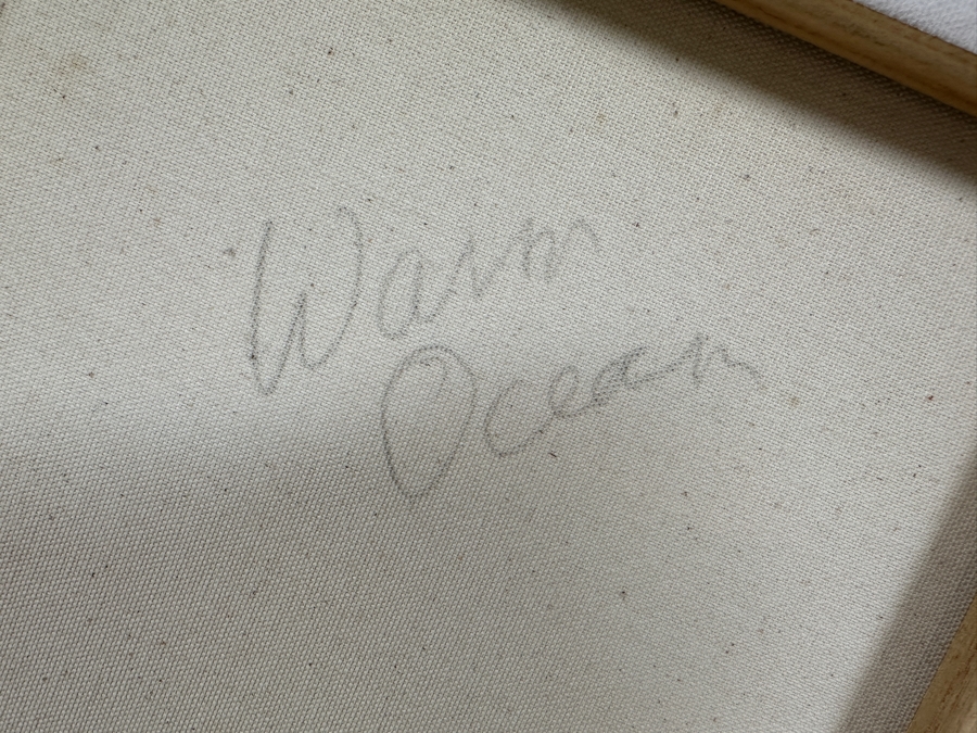 Gerrit Greve (1948-2024, Cardiff by the Sea, CA) Original Acrylic Painting On Canvas Titled 'Warm Ocean' 2009 Signed Verso 24 X 18 Estimate $400 - $500 [Photo 5]