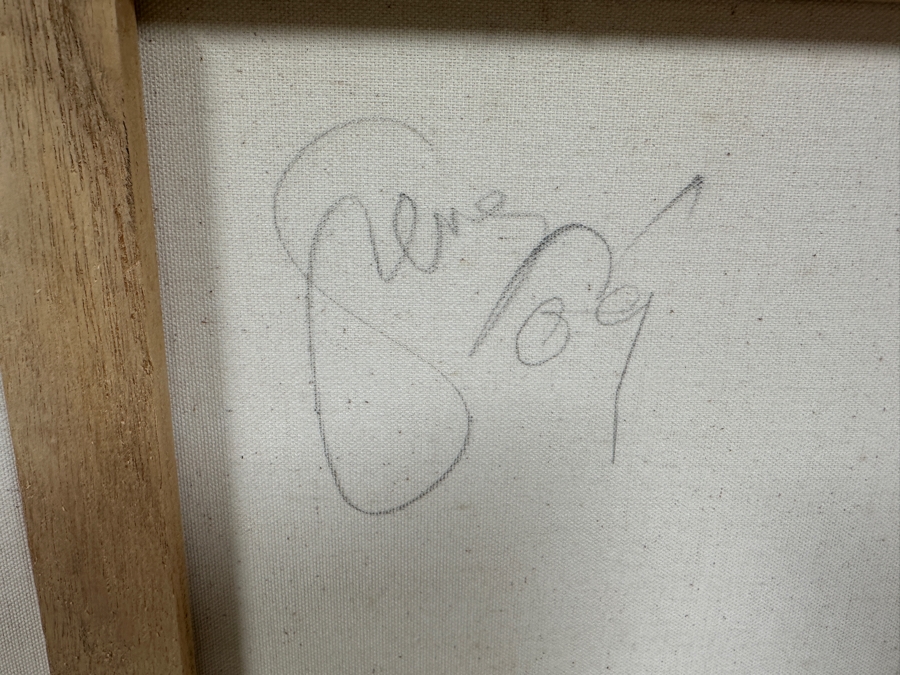 Gerrit Greve (1948-2024, Cardiff by the Sea, CA) Original Acrylic Painting On Canvas Titled 'Warm Ocean' 2009 Signed Verso 24 X 18 Estimate $400 - $500 [Photo 6]