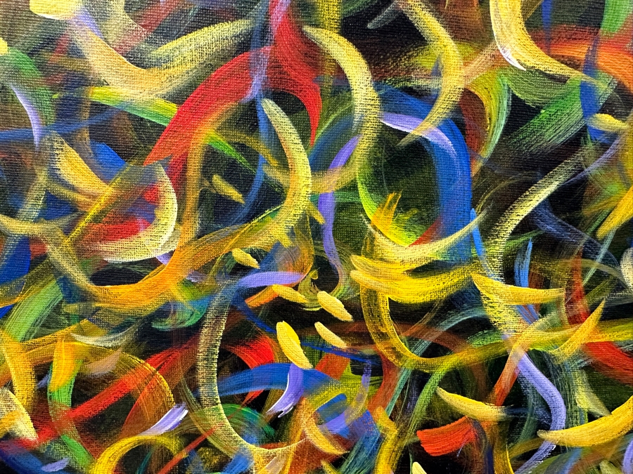 Gerrit Greve (1948-2024, Cardiff by the Sea, CA) Original Acrylic Painting On Canvas Titled 'Underwater Ocean' 2009 Signed Bottom Left and Verso 24 X 18 Estimate $400 - $500 [Photo 3]