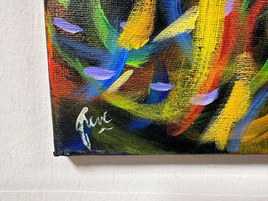 Gerrit Greve (1948-2024, Cardiff by the Sea, CA) Original Acrylic Painting On Canvas Titled 'Underwater Ocean' 2009 Signed Bottom Left and Verso 24 X 18 Estimate $400 - $500 [Photo 2]