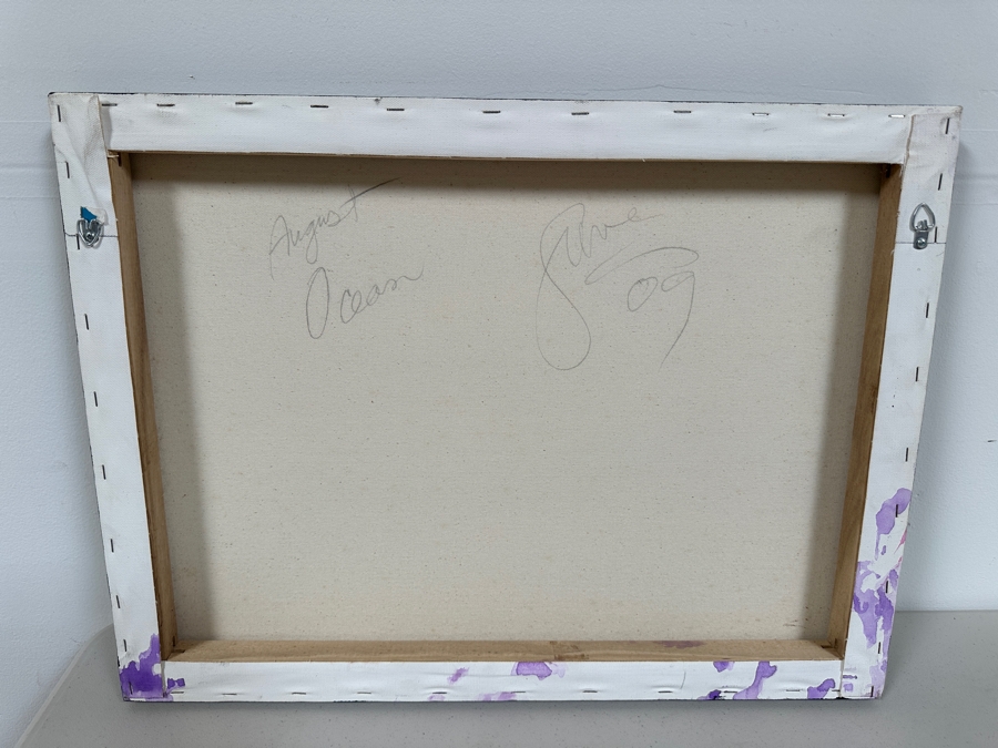 Gerrit Greve (1948-2024, Cardiff by the Sea, CA) Original Acrylic Painting On Canvas Titled 'August Ocean' 2009 Signed Verso 24 X 18 Estimate $400 - $500 [Photo 4]