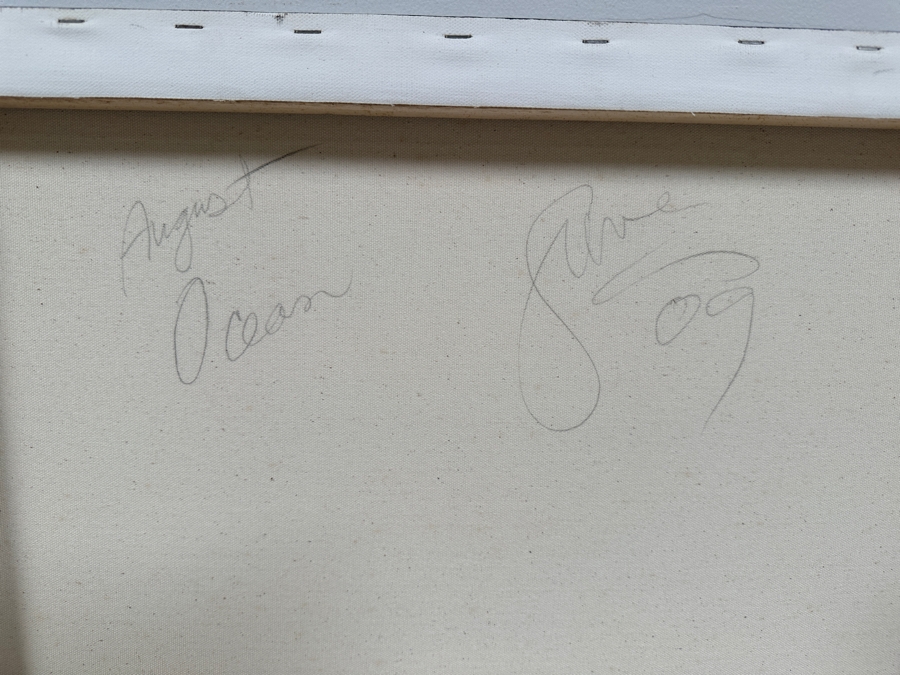 Gerrit Greve (1948-2024, Cardiff by the Sea, CA) Original Acrylic Painting On Canvas Titled 'August Ocean' 2009 Signed Verso 24 X 18 Estimate $400 - $500 [Photo 5]