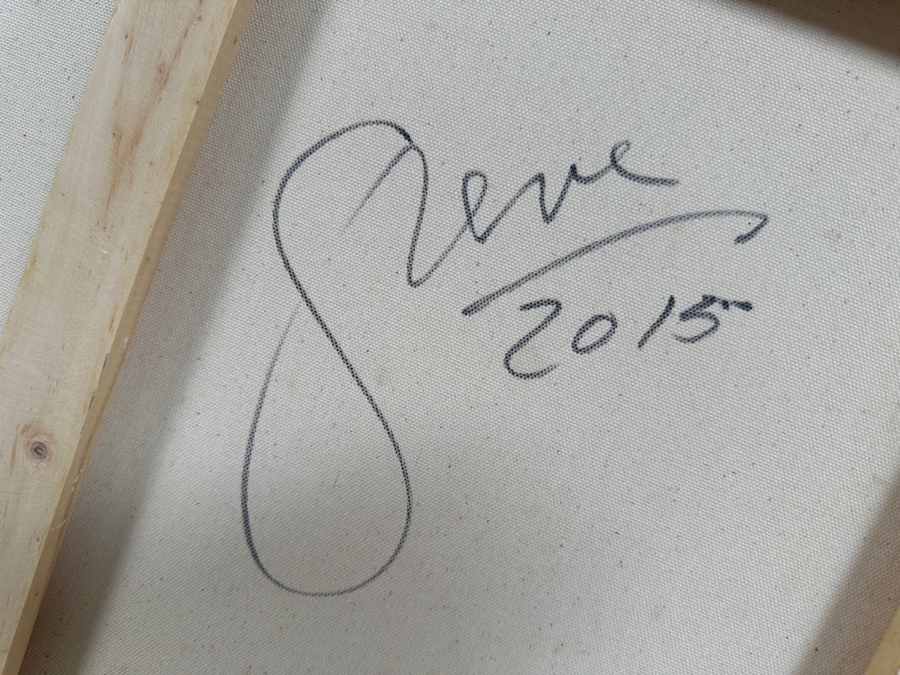 Gerrit Greve (1948-2024, Cardiff by the Sea, CA) Original Acrylic Painting On Canvas Titled 'Heart Collection 201' 2015 Signed Verso 24 X 18 Estimate $400 - $500 [Photo 5]