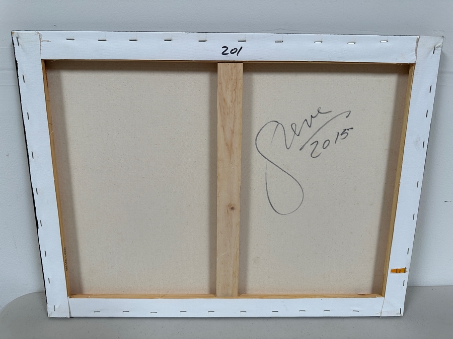 Gerrit Greve (1948-2024, Cardiff by the Sea, CA) Original Acrylic Painting On Canvas Titled 'Heart Collection 201' 2015 Signed Verso 24 X 18 Estimate $400 - $500 [Photo 4]