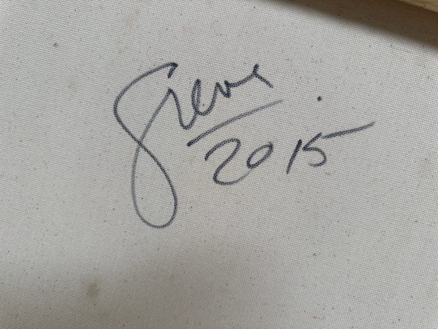 Gerrit Greve (1948-2024, Cardiff by the Sea, CA) Original Acrylic Painting On Canvas Titled 'Heart Collection 195' 2015 Signed Verso 24 X 18 Estimate $400 - $500 [Photo 6]