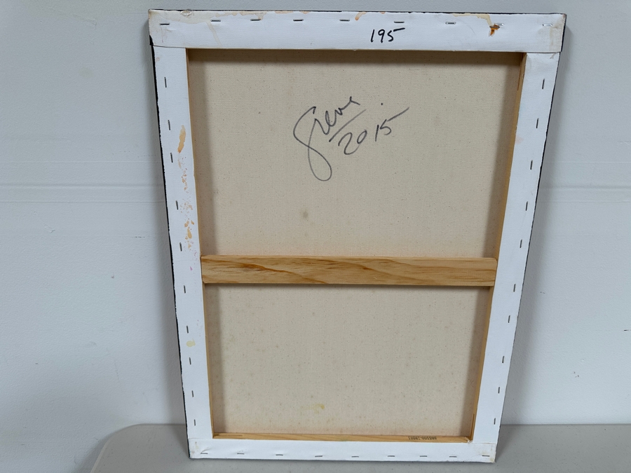 Gerrit Greve (1948-2024, Cardiff by the Sea, CA) Original Acrylic Painting On Canvas Titled 'Heart Collection 195' 2015 Signed Verso 24 X 18 Estimate $400 - $500 [Photo 5]