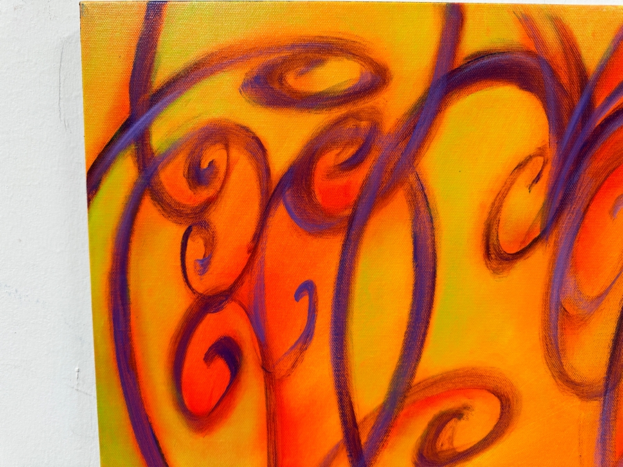 Gerrit Greve (1948-2024, Cardiff by the Sea, CA) Original Acrylic Painting On Canvas Titled 'Heart Collection 200' 2015 Signed Verso 24 X 18 Estimate $400 - $500 [Photo 3]