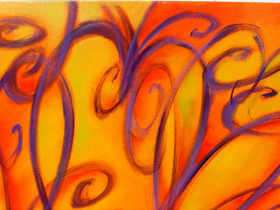 Gerrit Greve (1948-2024, Cardiff by the Sea, CA) Original Acrylic Painting On Canvas Titled 'Heart Collection 200' 2015 Signed Verso 24 X 18 Estimate $400 - $500 [Photo 2]