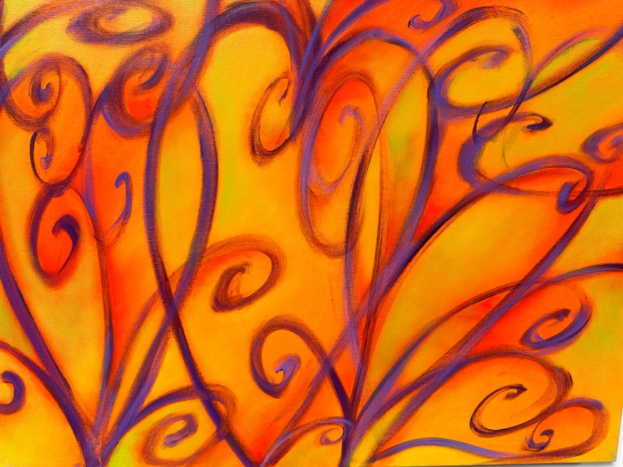 Gerrit Greve (1948-2024, Cardiff by the Sea, CA) Original Acrylic Painting On Canvas Titled 'Heart Collection 200' 2015 Signed Verso 24 X 18 Estimate $400 - $500 [Photo 4]