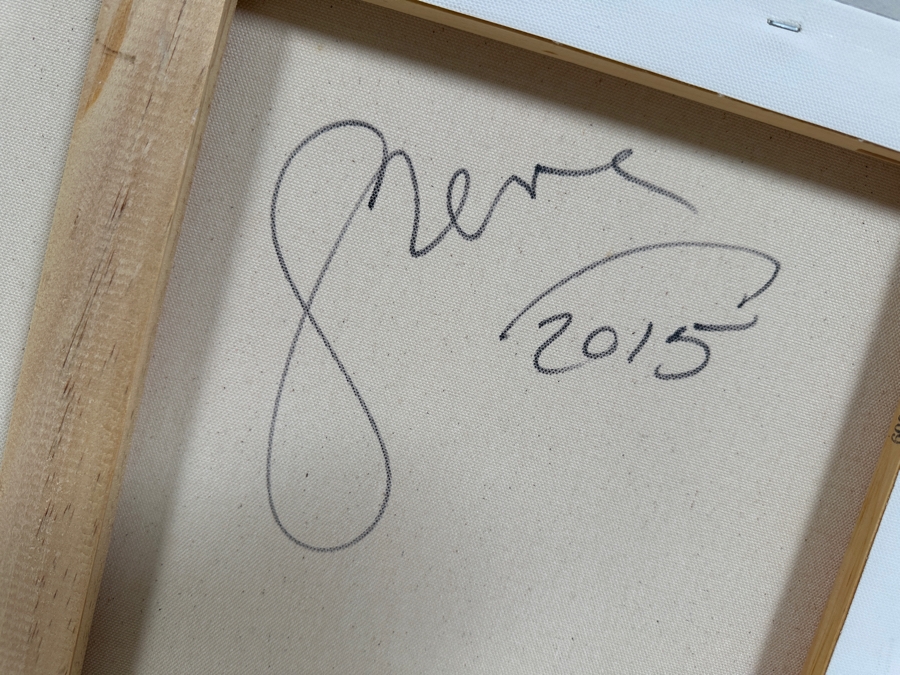 Gerrit Greve (1948-2024, Cardiff by the Sea, CA) Original Acrylic Painting On Canvas Titled 'Heart Collection 200' 2015 Signed Verso 24 X 18 Estimate $400 - $500 [Photo 6]