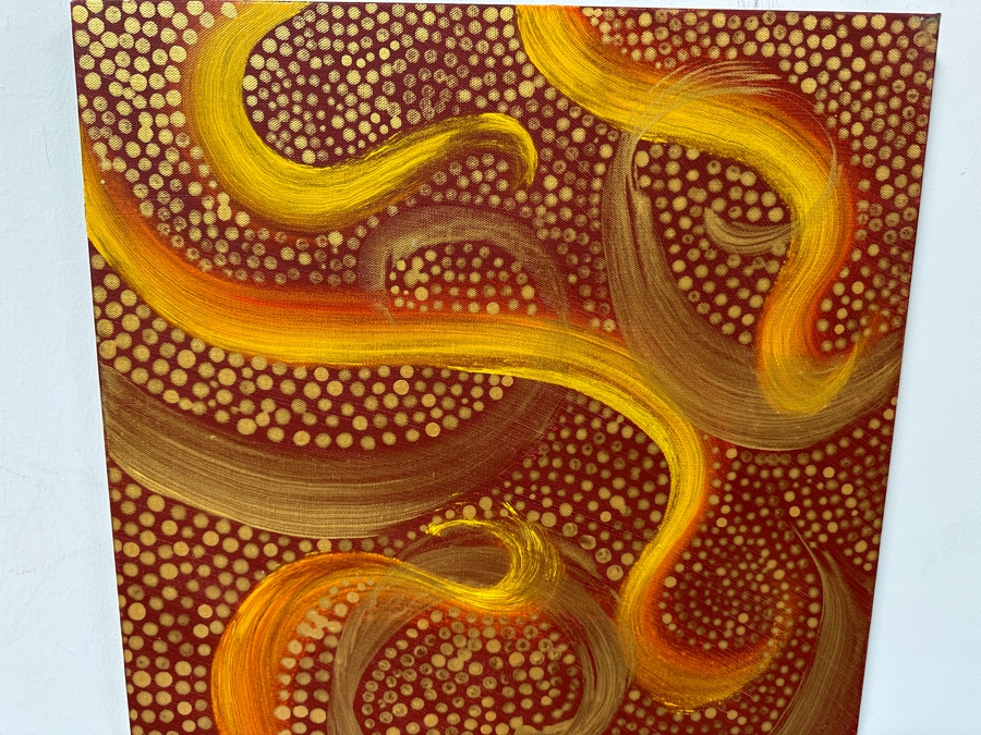 Gerrit Greve (1948-2024, Cardiff by the Sea, CA) Original Acrylic Painting On Canvas Titled 'Heart Collection 188' 2015 Signed Verso 24 X 18 Estimate $400 - $500 [Photo 3]