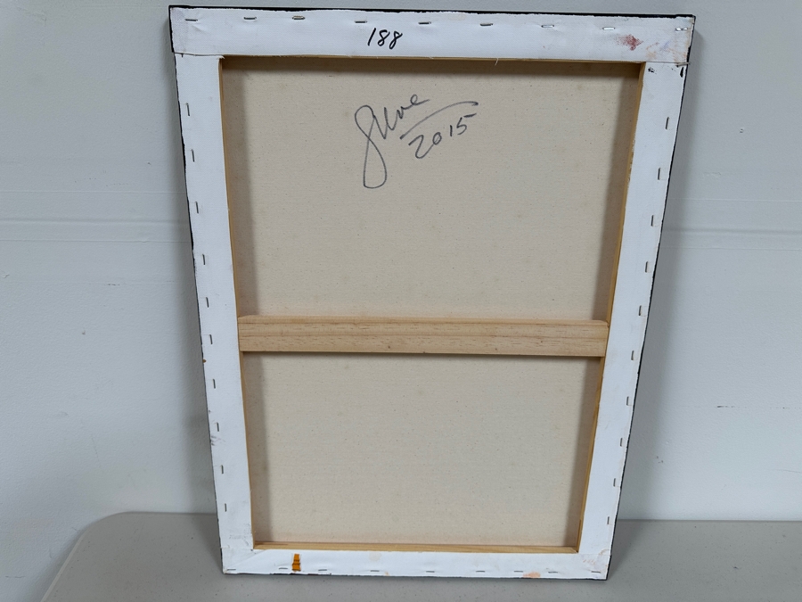 Gerrit Greve (1948-2024, Cardiff by the Sea, CA) Original Acrylic Painting On Canvas Titled 'Heart Collection 188' 2015 Signed Verso 24 X 18 Estimate $400 - $500 [Photo 4]