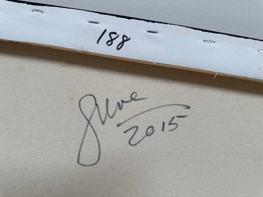 Gerrit Greve (1948-2024, Cardiff by the Sea, CA) Original Acrylic Painting On Canvas Titled 'Heart Collection 188' 2015 Signed Verso 24 X 18 Estimate $400 - $500 [Photo 5]