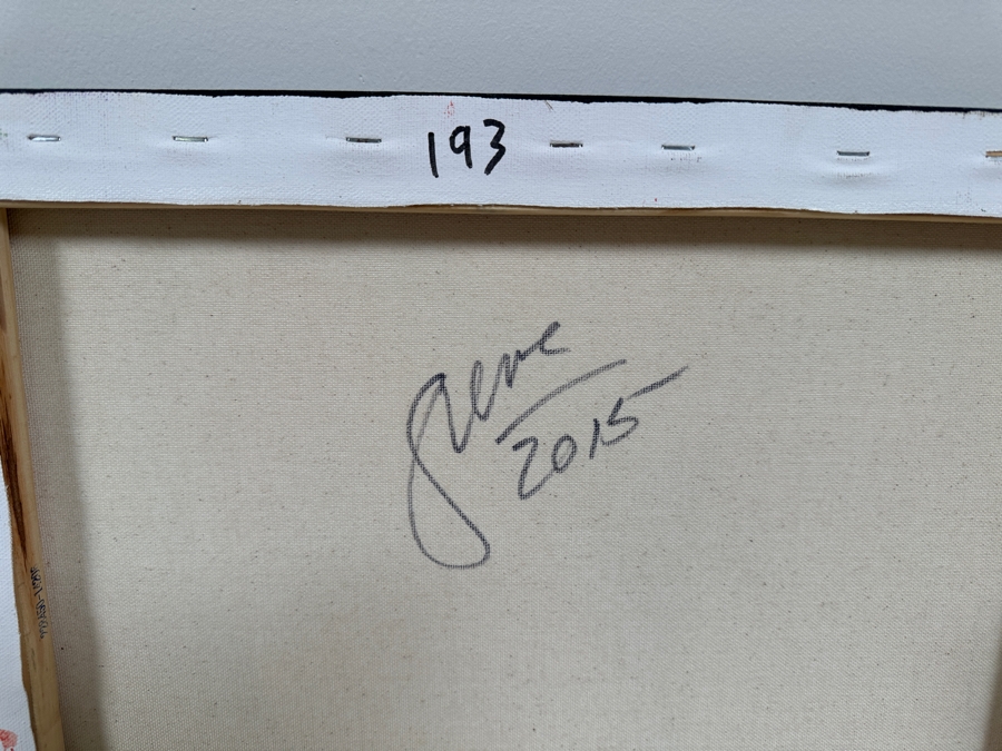 Gerrit Greve (1948-2024, Cardiff by the Sea, CA) Original Acrylic Painting On Canvas Titled 'Heart Collection 193' 2015 Signed Verso 24 X 18 Estimate $400 - $500 [Photo 5]