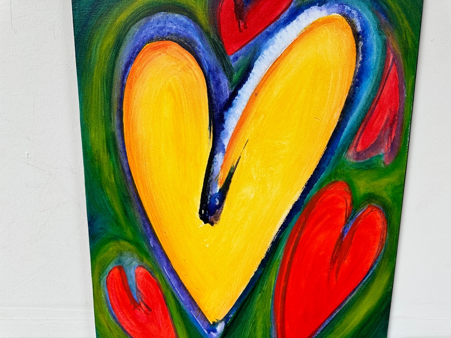 Gerrit Greve (1948-2024, Cardiff by the Sea, CA) Original Acrylic Painting On Canvas Titled 'Heart Collection 193' 2015 Signed Verso 24 X 18 Estimate $400 - $500 [Photo 2]
