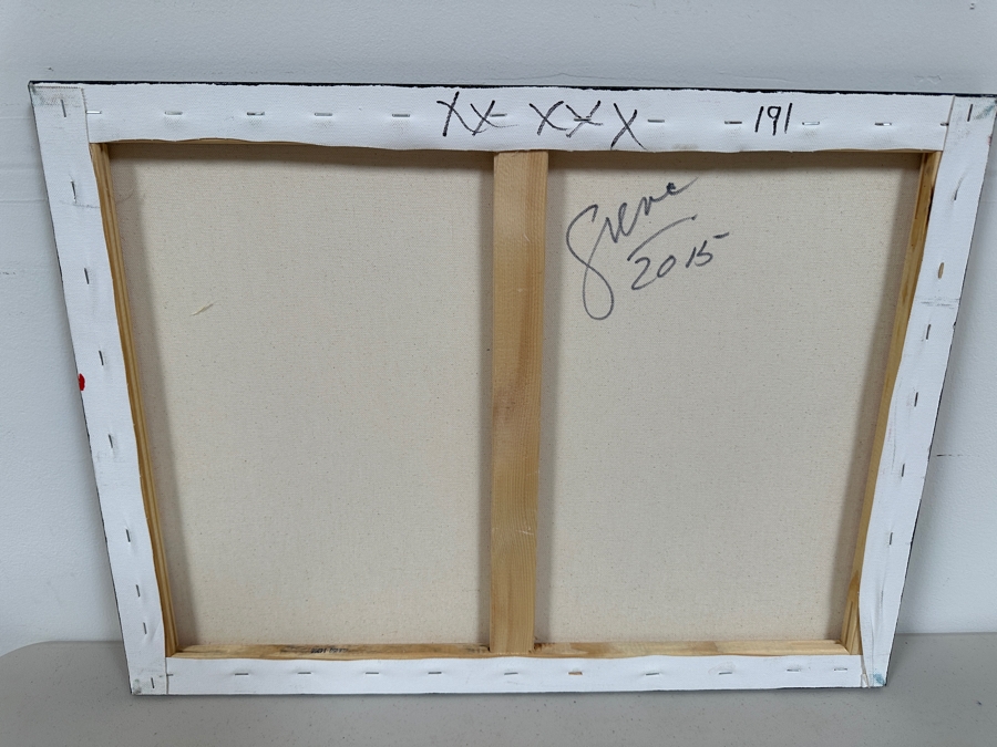 Gerrit Greve (1948-2024, Cardiff by the Sea, CA) Original Acrylic Painting On Canvas Titled 'Heart Collection 191' 2015 Signed Verso 24 X 18 Estimate $400 - $500 [Photo 5]