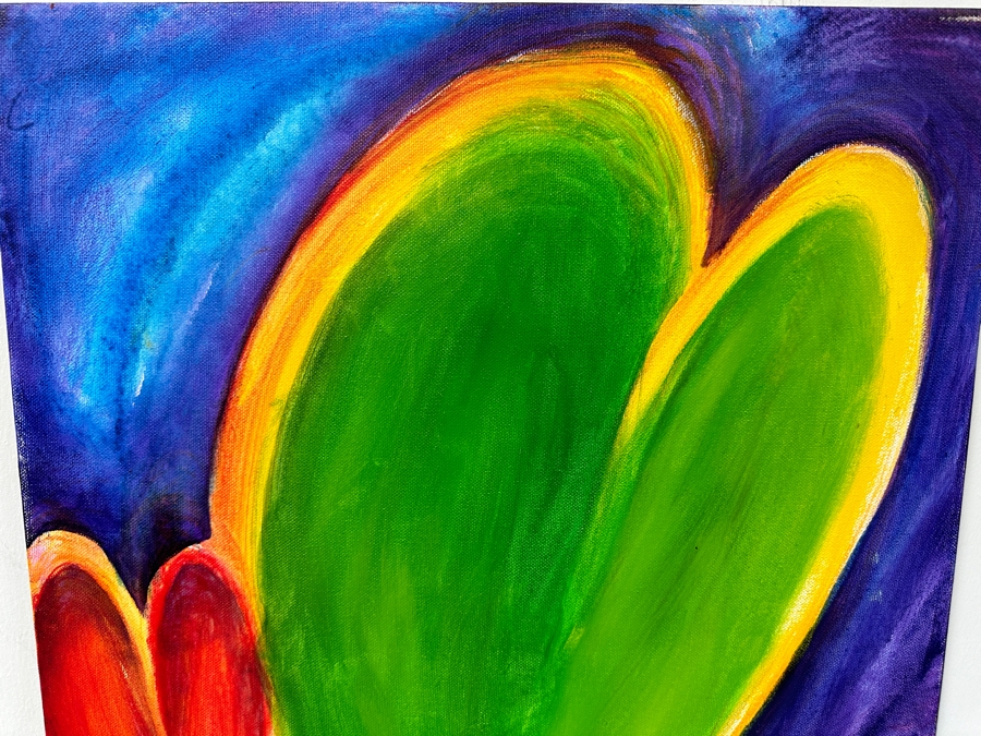 Gerrit Greve (1948-2024, Cardiff by the Sea, CA) Original Acrylic Painting On Canvas Titled 'Heart Collection 189' 2015 Signed Verso 24 X 18 Estimate $400 - $500 [Photo 2]