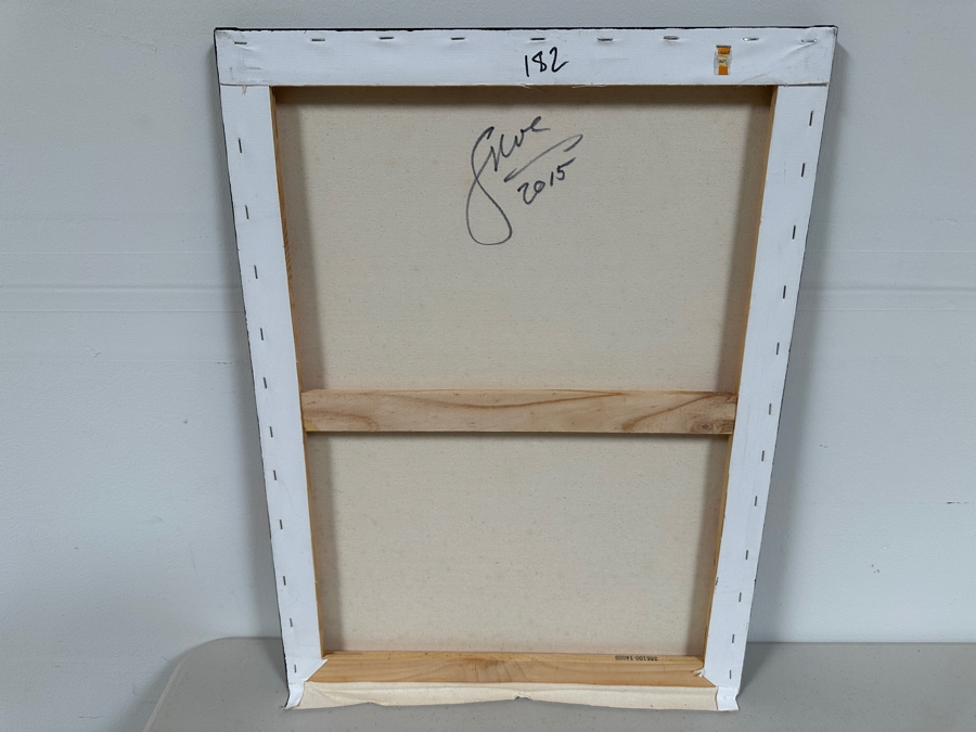 Gerrit Greve (1948-2024, Cardiff by the Sea, CA) Original Acrylic Painting On Canvas Titled 'Heart Collection 182' 2015 Signed Verso 24 X 18 Estimate $400 - $500 [Photo 5]