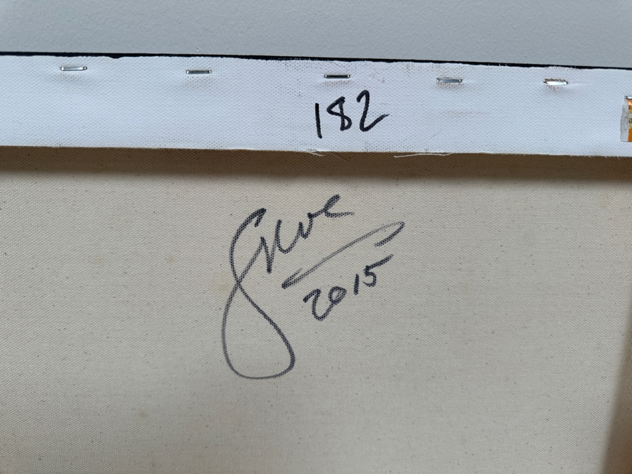 Gerrit Greve (1948-2024, Cardiff by the Sea, CA) Original Acrylic Painting On Canvas Titled 'Heart Collection 182' 2015 Signed Verso 24 X 18 Estimate $400 - $500 [Photo 6]