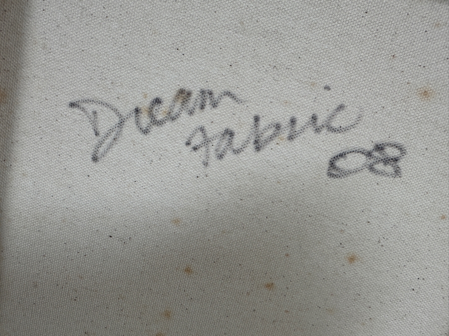 Gerrit Greve (1948-2024, Cardiff by the Sea, CA) Original Acrylic And Sand Painting On Canvas Titled 'Dream Fabric 08' 2014 Signed Verso 24 X 18 Estimate $400 - $500 [Photo 9]