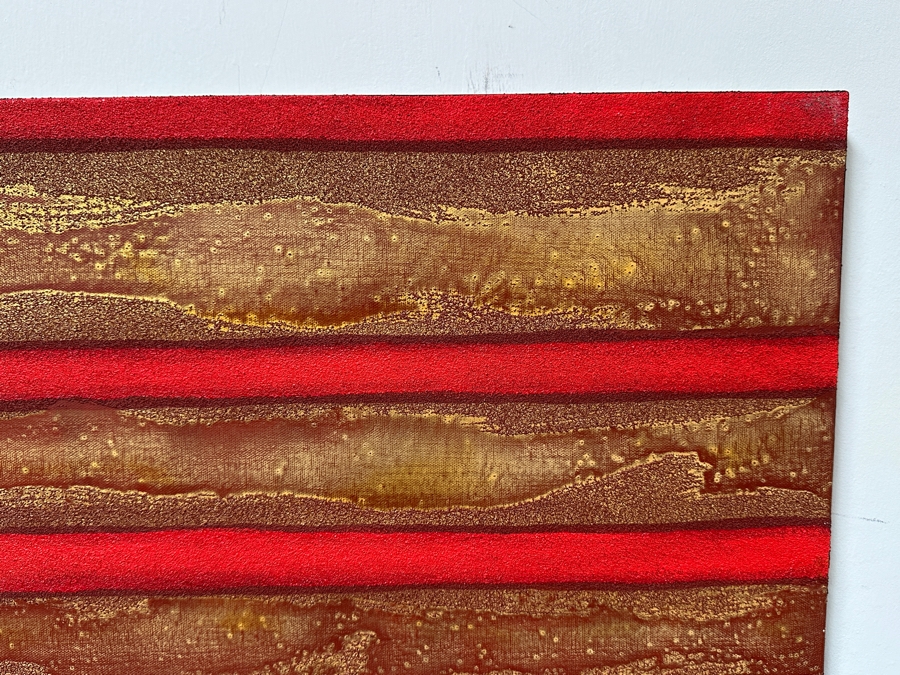 Gerrit Greve (1948-2024, Cardiff by the Sea, CA) Original Acrylic And Sand Painting On Canvas Titled 'Dream Fabric 06' 2014 Signed Verso 24 X 18 Estimate $400 - $500 [Photo 3]