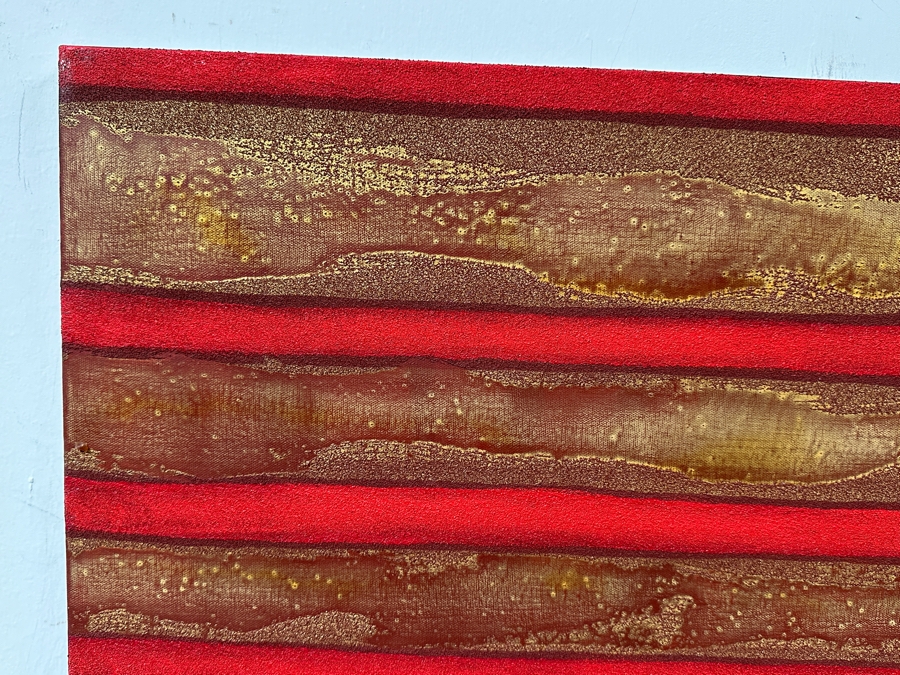 Gerrit Greve (1948-2024, Cardiff by the Sea, CA) Original Acrylic And Sand Painting On Canvas Titled 'Dream Fabric 06' 2014 Signed Verso 24 X 18 Estimate $400 - $500 [Photo 2]