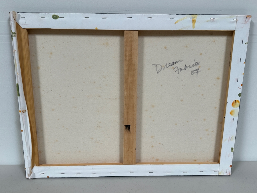 Gerrit Greve (1948-2024, Cardiff by the Sea, CA) Original Acrylic And Sand Painting On Canvas Titled 'Dream Fabric 07' 2014 Signed Verso 24 X 18 Estimate $400 - $500 [Photo 5]