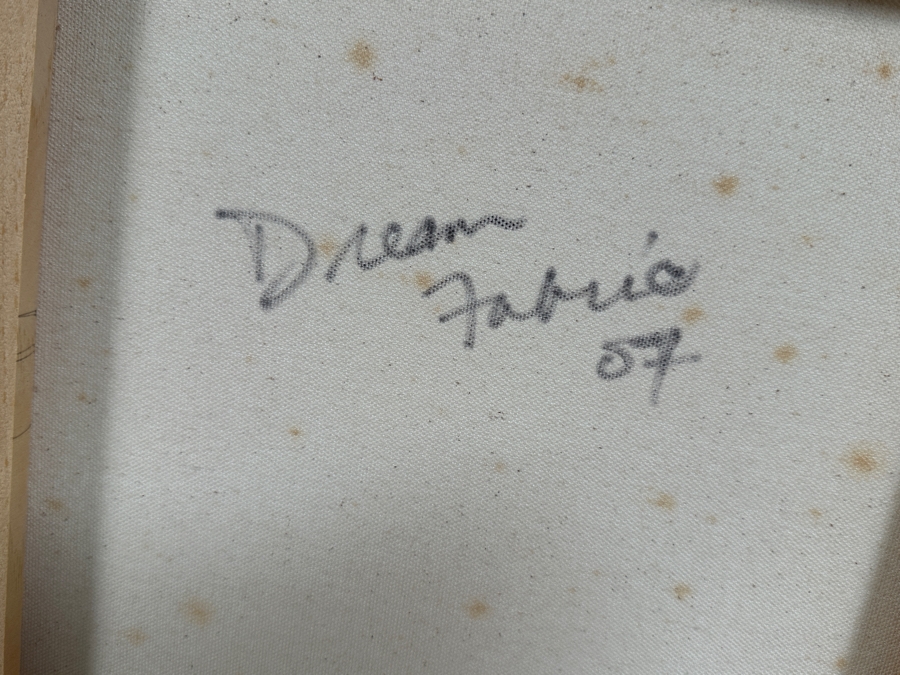 Gerrit Greve (1948-2024, Cardiff by the Sea, CA) Original Acrylic And Sand Painting On Canvas Titled 'Dream Fabric 07' 2014 Signed Verso 24 X 18 Estimate $400 - $500 [Photo 6]