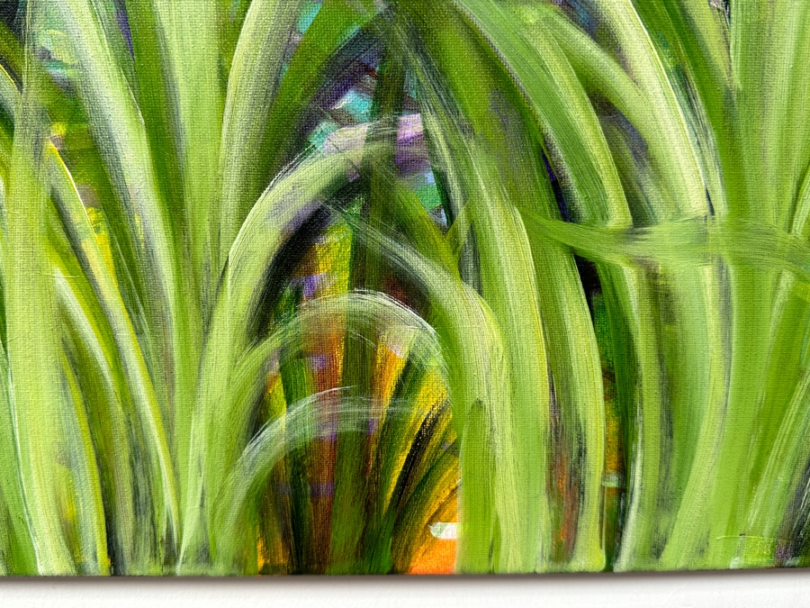 Gerrit Greve (1948-2024, Cardiff by the Sea, CA) Original Acrylic Painting On Canvas Titled 'Water Reeds 2' 2019 Signed Verso 24 X 18 Estimate $400 - $500 [Photo 4]