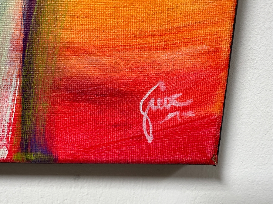 Gerrit Greve (1948-2024, Cardiff by the Sea, CA) Original Acrylic Painting On Canvas Titled 'Water Reeds 1' 2019 Signed Bottom Right 24 X 18 Estimate $400 - $500 [Photo 4]