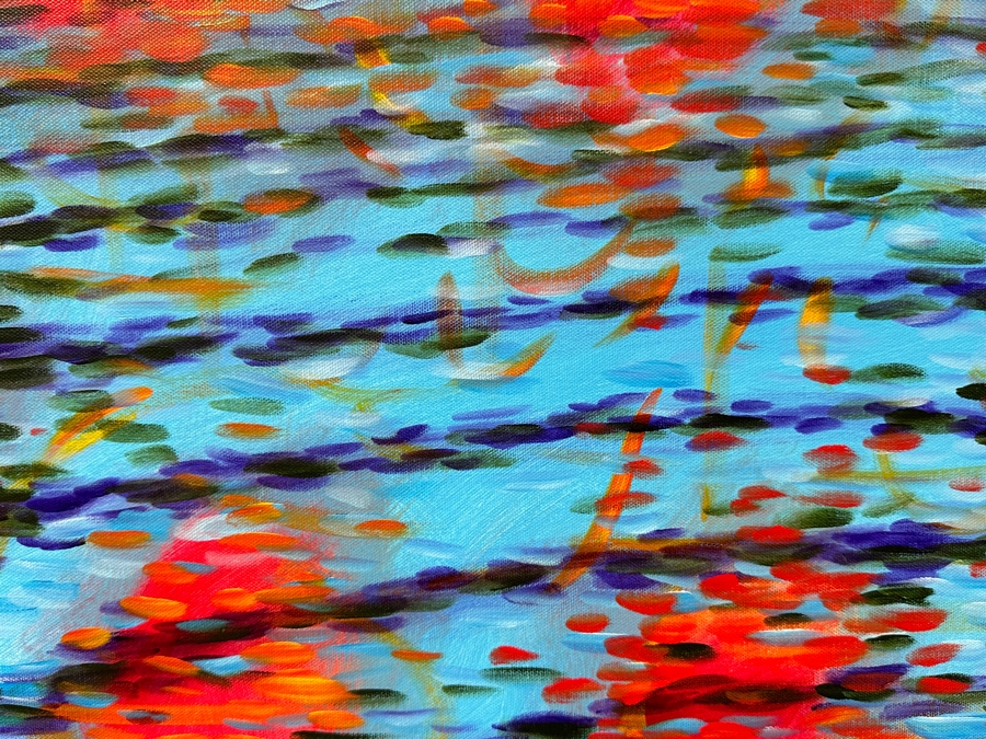 Gerrit Greve (1948-2024, Cardiff by the Sea, CA) Original Acrylic Painting On Canvas Titled 'Ripple Study 09' 2015 Signed Verso 24 X 18 Estimate $400 - $500 [Photo 4]